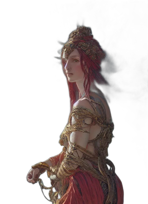 crown, dress, sword, dragon transparent PNG cut-out