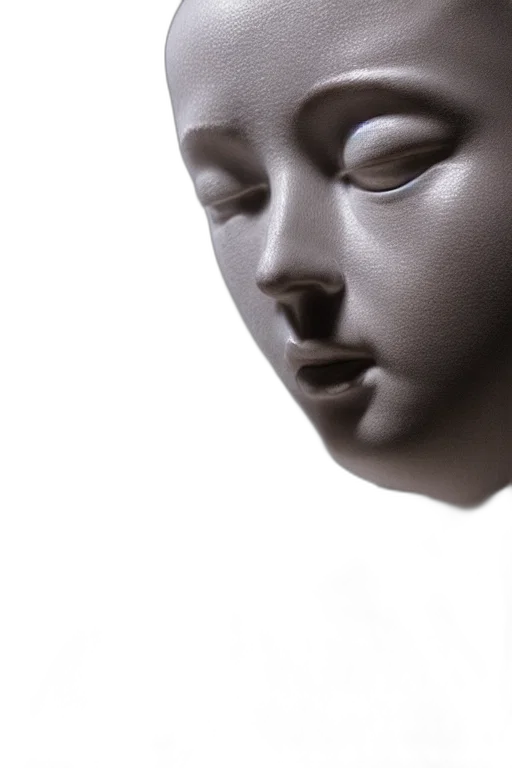 face, mask, crown, jewelry, 3d render, photorealistic, concept art, vaporwave transparent PNG cut-out