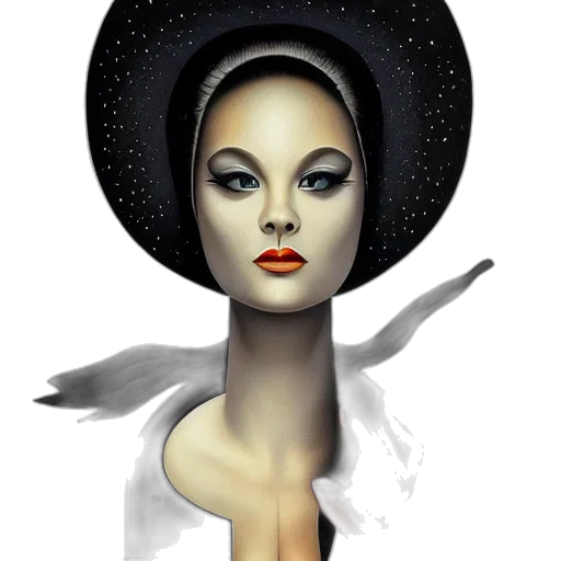 hat, jewelry, dress, staff transparent PNG cut-out