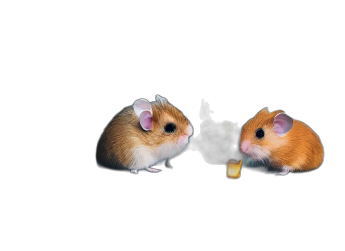 food, animal, concept art, photorealistic, fire, fog, photo, hamsters transparent PNG cut-out