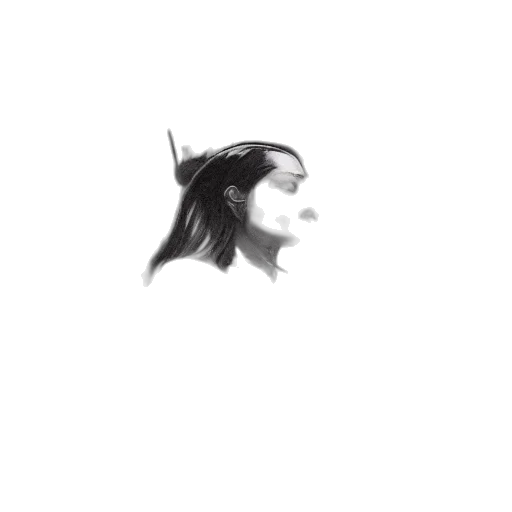 hair, face, crown, staff transparent PNG cut-out