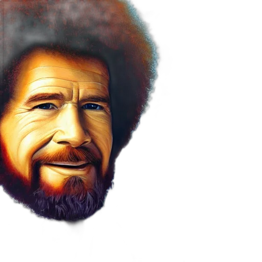 face, hair, photorealistic, oil painting transparent PNG cut-out