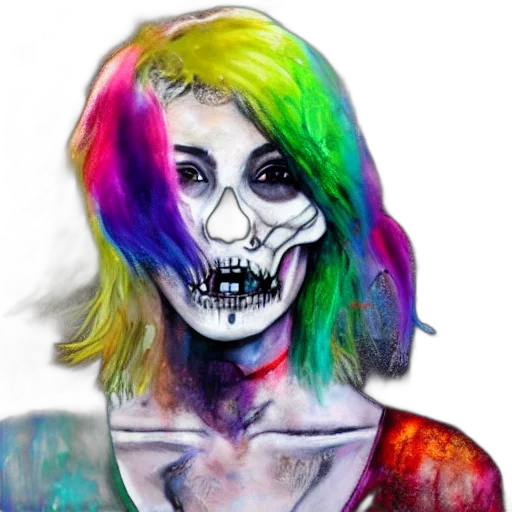 face, mask, watercolor, fantasy art, photorealistic, pixel art, colorful, neon transparent PNG cut-out
