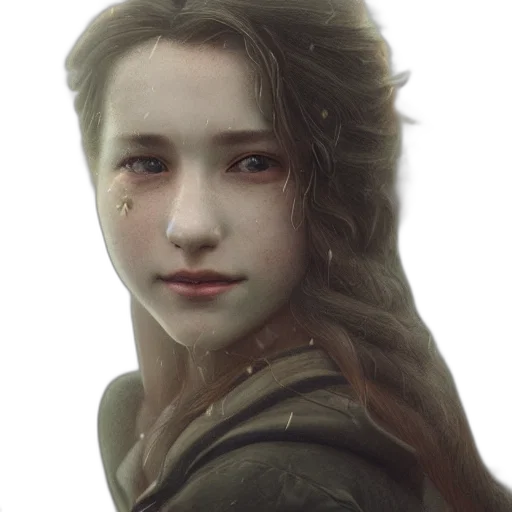 face, dragon, fantasy art, photorealistic transparent PNG cut-out