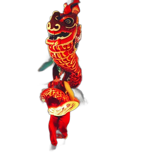 mask, staff, dragon, 3d render transparent PNG cut-out