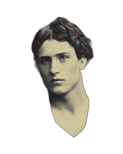 face, hair, hat, staff, photorealistic, pixel art, tintype, photo transparent PNG cut-out