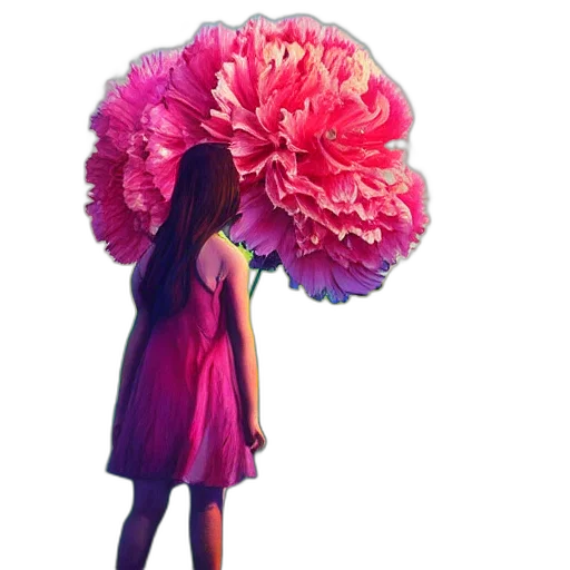 flower, umbrella, dress, hat transparent PNG cut-out