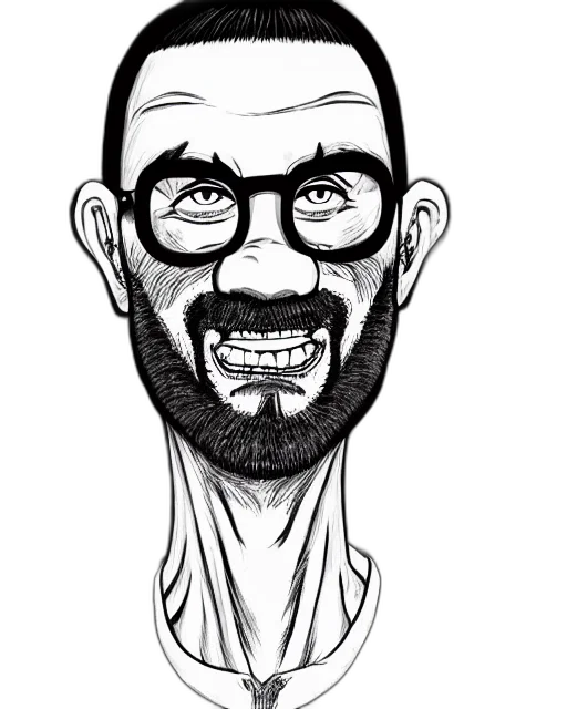 face, cartoon, comic book art, pencil sketch transparent PNG cut-out