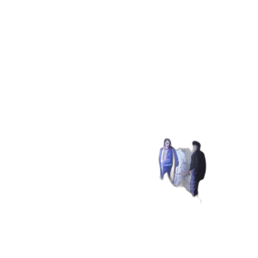 jacket, umbrella, robot, staff, pixel art, 3d render, vaporwave, concept art transparent PNG cut-out