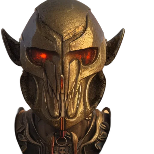 mask, robot, concept art, fantasy art transparent PNG cut-out