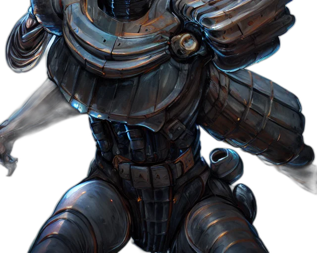 robot, concept art, fantasy art, 3d render transparent PNG cut-out