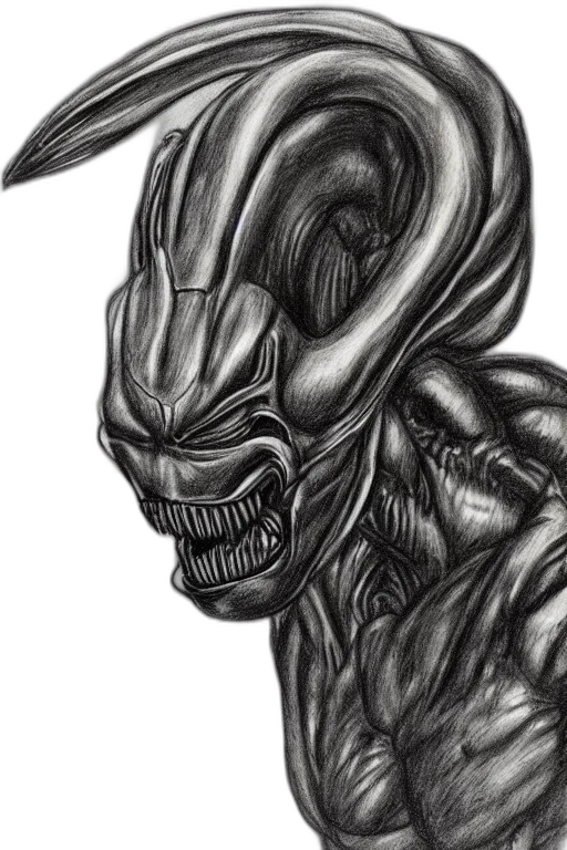 creature, mask, face, animal, comic book art, pencil sketch, concept art, fantasy art transparent PNG cut-out