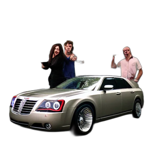 car, weapon, 3d render, photorealistic transparent PNG cut-out