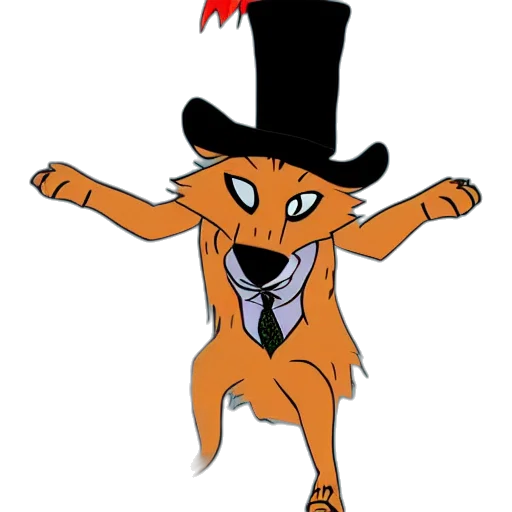 staff, hat, animal, creature, cartoon, concept art, pixel art, comic book art transparent PNG cut-out