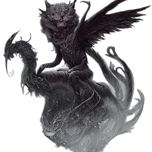 dragon, creature, animal, staff transparent PNG cut-out