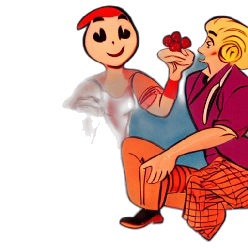 cartoon, concept art, comic book art, fire, red, raspberry, character, illustration transparent PNG cut-out