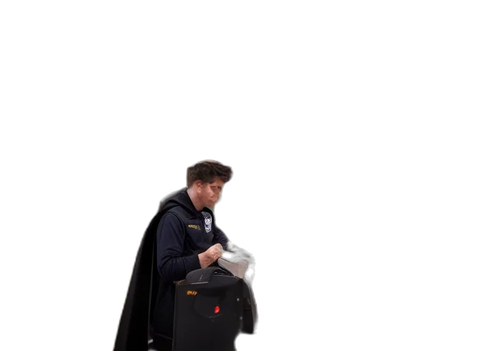 jacket, staff, animal, umbrella, concept art, 3d render, pixel art, photorealistic transparent PNG cut-out
