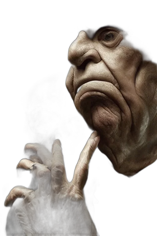 face, mask, staff, creature transparent PNG cut-out