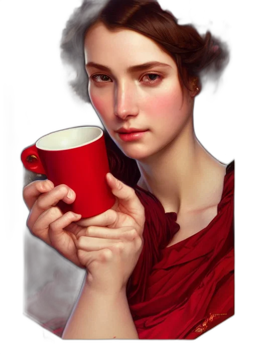face, jewelry, dress, photorealistic, oil painting, fantasy art, concept art, fire transparent PNG cut-out