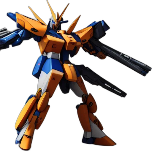 robot, weapon, concept art, 3d render transparent PNG cut-out