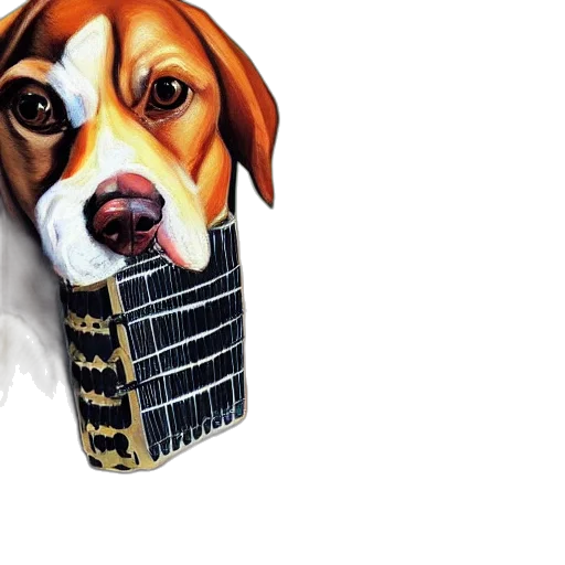 animal, jewelry, face, photorealistic, 3d render, pixel art, concept art, dog transparent PNG cut-out