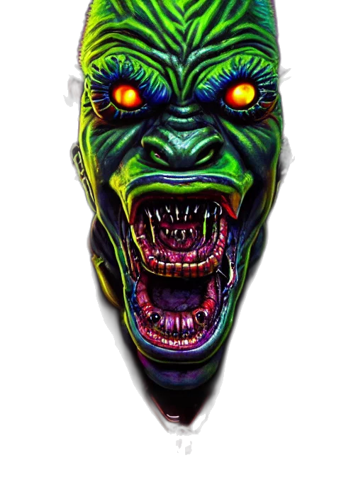 mask, face, creature, staff, comic book art, concept art, photorealistic, 3d render transparent PNG cut-out