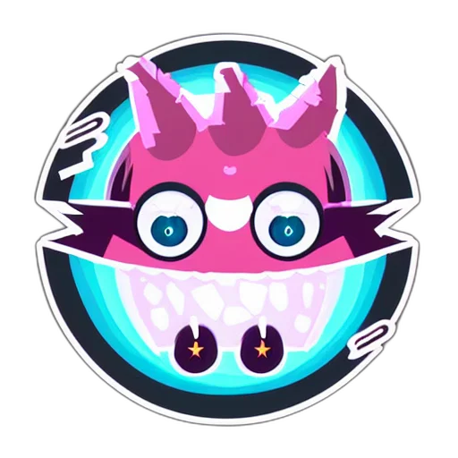 creature, dragon, mask, vaporwave transparent PNG cut-out