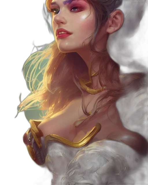 crown, face, jewelry, fantasy art, concept art, photorealistic, oil painting, fire transparent PNG cut-out