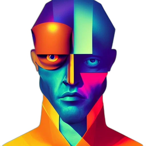 face, robot, mask, cyberpunk transparent PNG cut-out