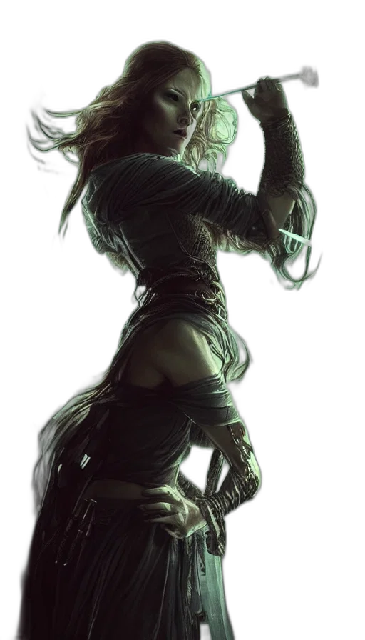 staff, mask, weapon, dress transparent PNG cut-out