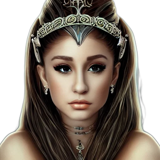 crown, jewelry, face, fantasy art transparent PNG cut-out