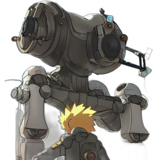robot, weapon, staff, concept art transparent PNG cut-out