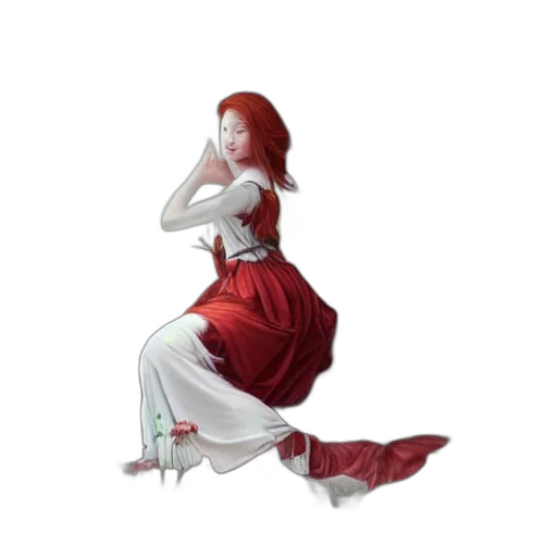 dress, staff, jewelry, concept art transparent PNG cut-out
