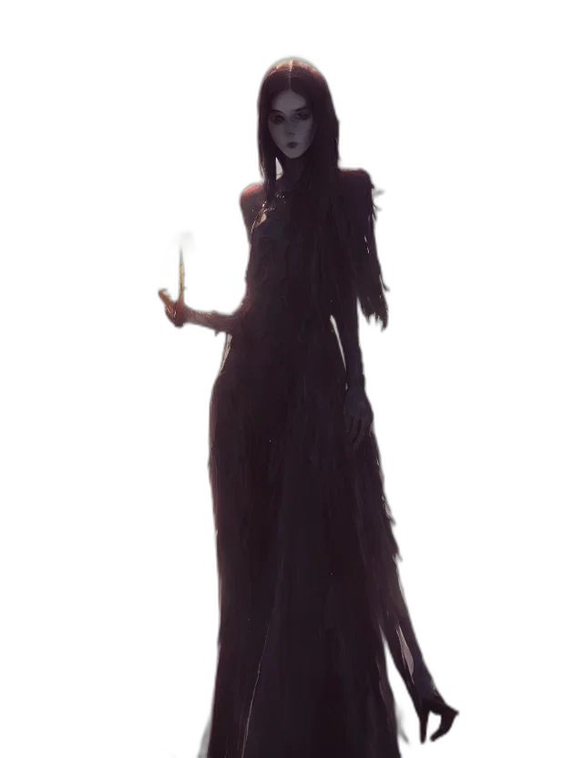 dress, creature, staff, jacket, concept art, fantasy art, 3d render, pixel art transparent PNG cut-out