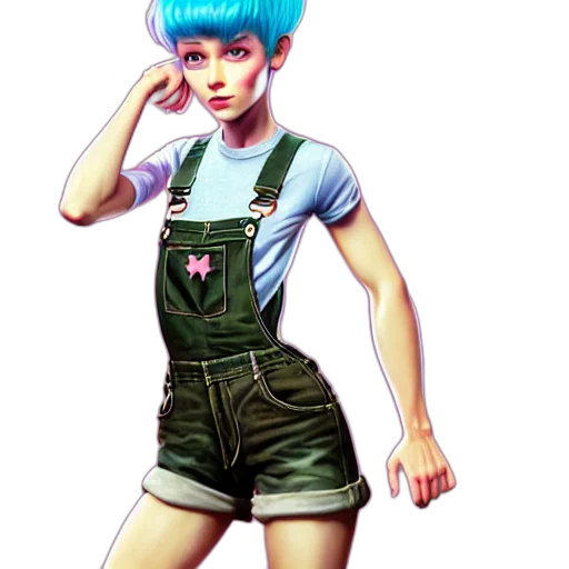 dress, robot, staff, jacket, vaporwave, concept art, cyberpunk, pixel art transparent PNG cut-out