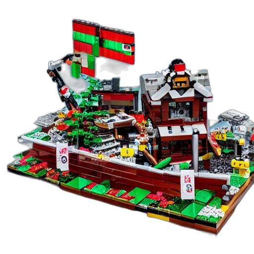building, concept art, pixel art, 3d render transparent PNG cut-out
