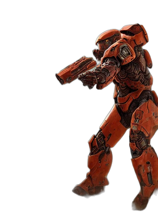 robot, weapon, 3d render, concept art transparent PNG cut-out