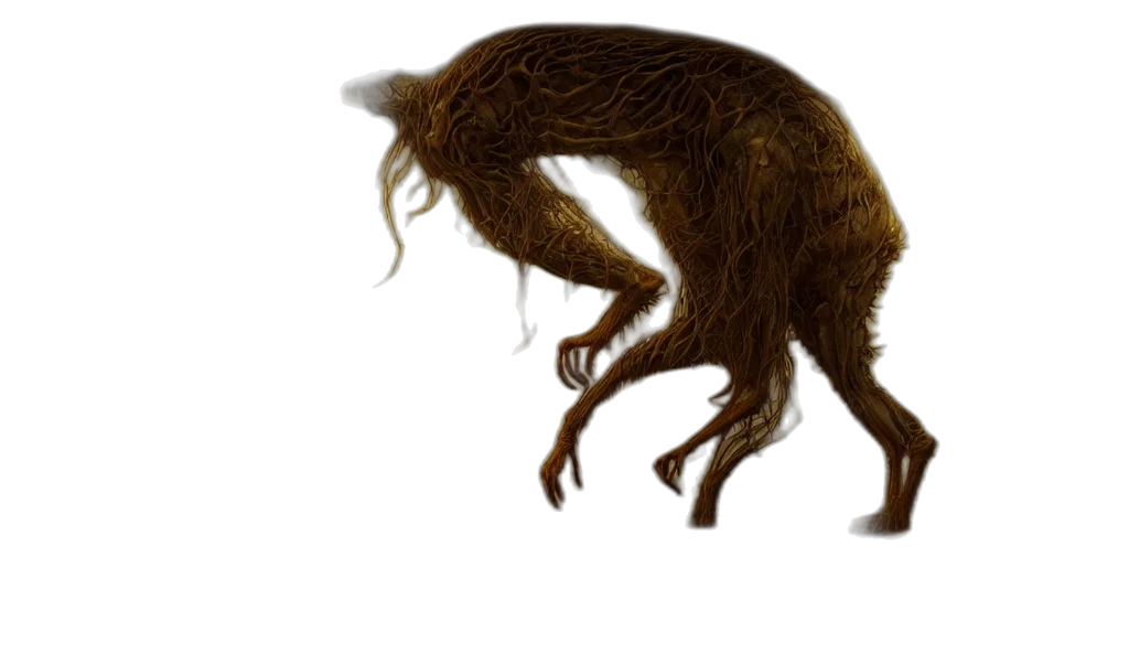 creature, hair, animal, mask, concept art, 3d render, photorealistic, fantasy art transparent PNG cut-out