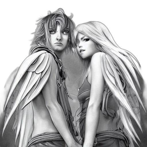 fantasy art, pencil sketch, concept art, photorealistic transparent PNG cut-out
