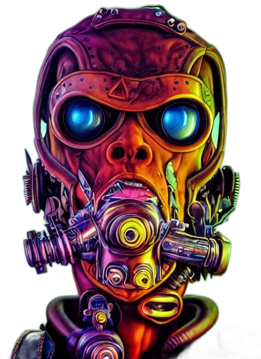 robot, mask, face, weapon transparent PNG cut-out