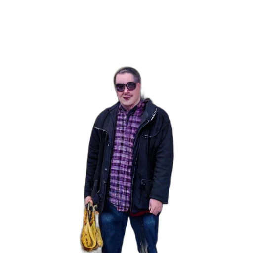jacket, staff, animal, umbrella transparent PNG cut-out