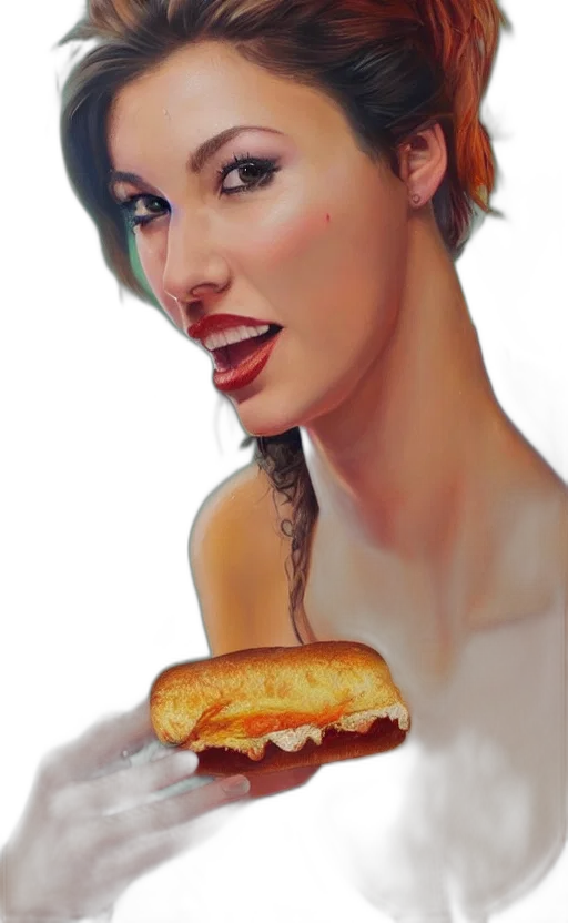food, face, dress, photorealistic transparent PNG cut-out