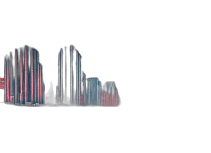 building, concept art, 3d render, pixel art, vaporwave, fog, outer space, pastel transparent PNG cut-out