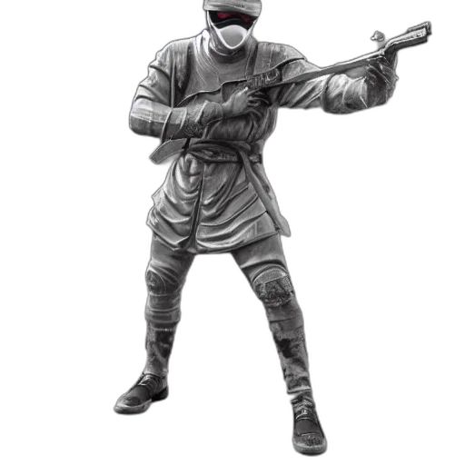 weapon, staff, sword, jacket, concept art, 3d render, fantasy art, comic book art transparent PNG cut-out
