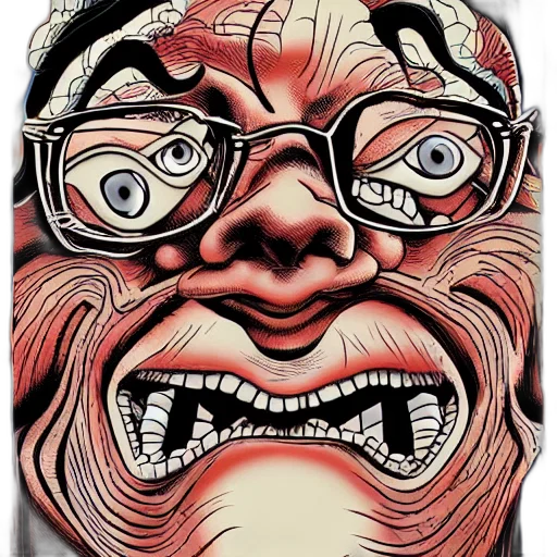 face, mask, creature, animal, comic book art, cartoon, photorealistic, danny transparent PNG cut-out