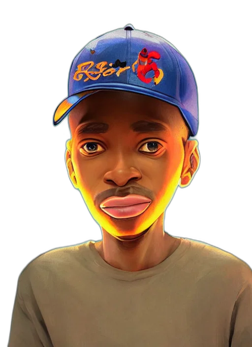 face, hat, staff, cartoon, photorealistic, 3d render, concept art, colourful transparent PNG cut-out