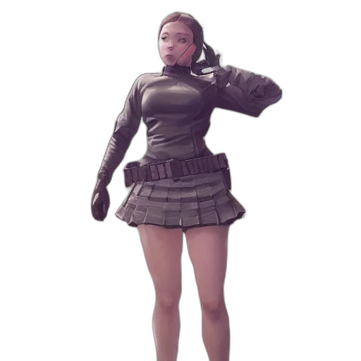 dress, jacket, robot, staff transparent PNG cut-out