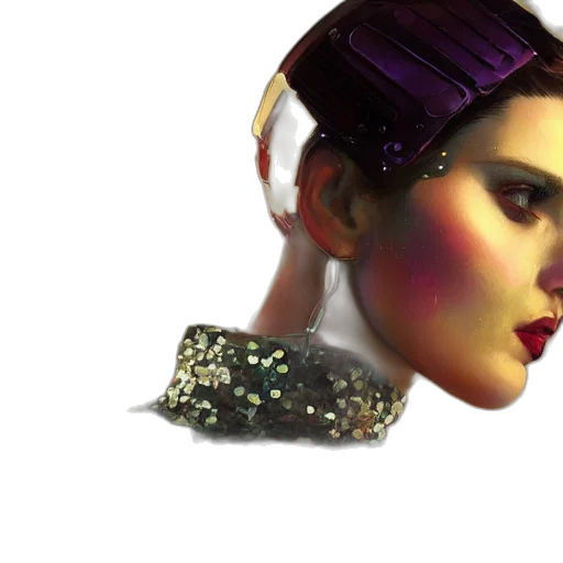 crown, jewelry, face, mask, cyberpunk, photorealistic, 3d render, concept art transparent PNG cut-out
