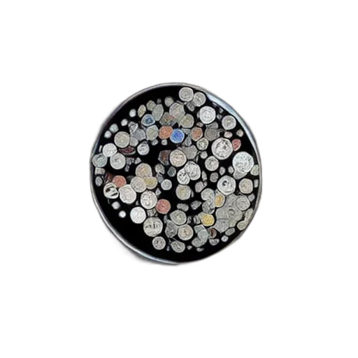 jewelry, umbrella, staff, crown, sphere, made, out, coins transparent PNG cut-out