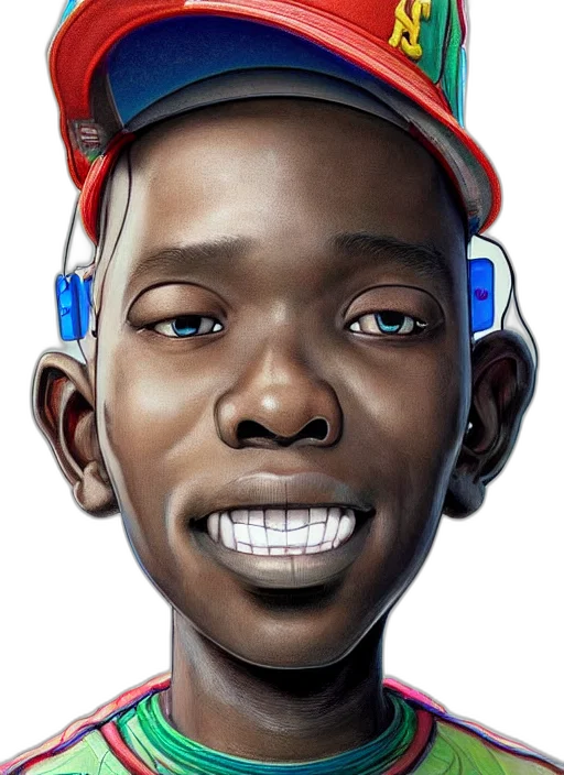 face, robot, mask, hat, photorealistic, concept art, cartoon, 3d render transparent PNG cut-out